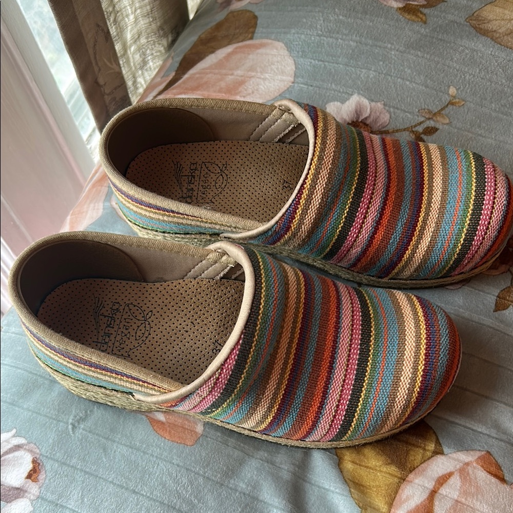 Dansko Multicolor Striped Moccasins